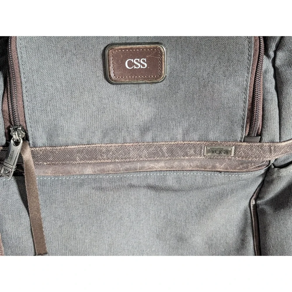 TUMI Alpha 3 Slim Solutions Brief Pack Backpack Anthracite Gray/Brown